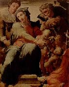 TIBALDI, Pellegrino La Sacra Famiglia con Santa Caterina d'Alessandria di Pellegrino Tibaldi e un quadro USA oil painting artist